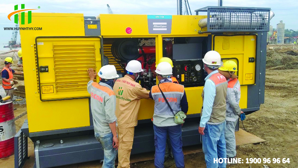 Bàn giao 03 máy nén khí di động Atlas Copco XRV 1200 và XRH 1100
